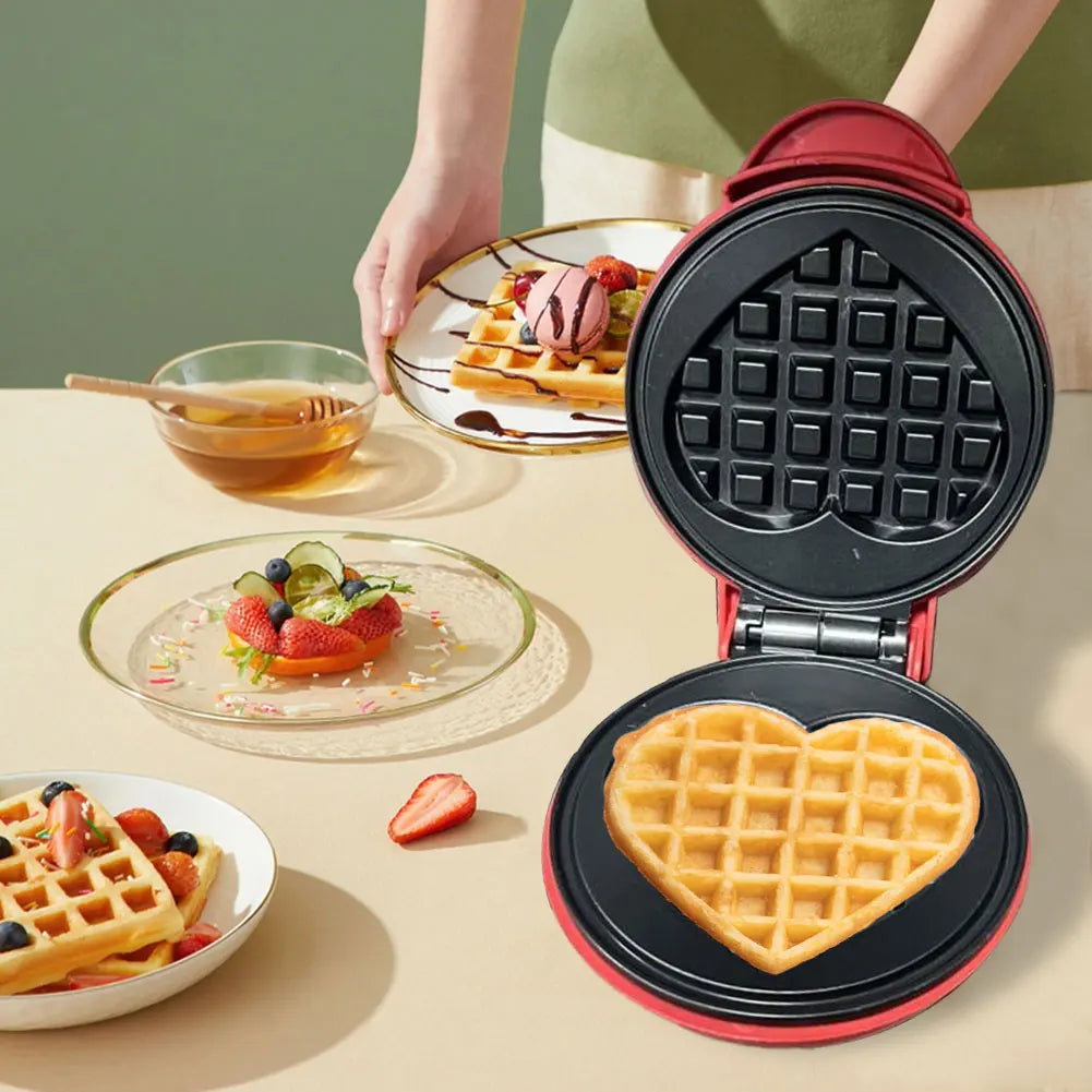 Waffle Mold Nonstick Electric Breakfast Maker Household Breakfast Electric Baking Pan for Quick Breakfasts Snacks and Desserts