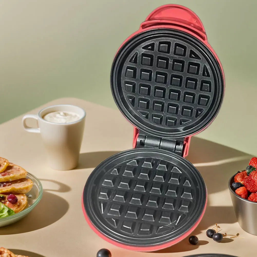 Waffle Mold Nonstick Electric Breakfast Maker Household Breakfast Electric Baking Pan for Quick Breakfasts Snacks and Desserts