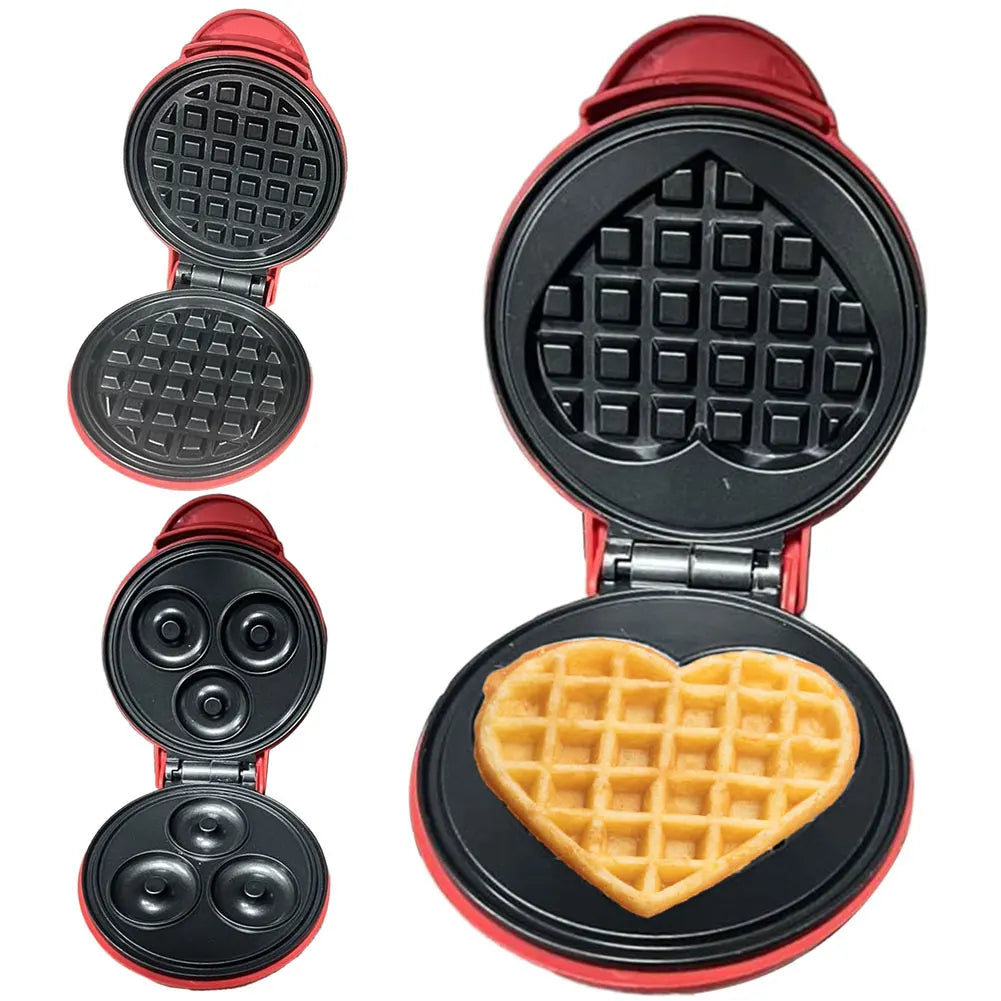 Mini Waffle Maker Nonstick Pancake Bubble Egg Cake Oven Pan Sandwich Cake Baking Tray for Quick Breakfasts Snacks and Desserts